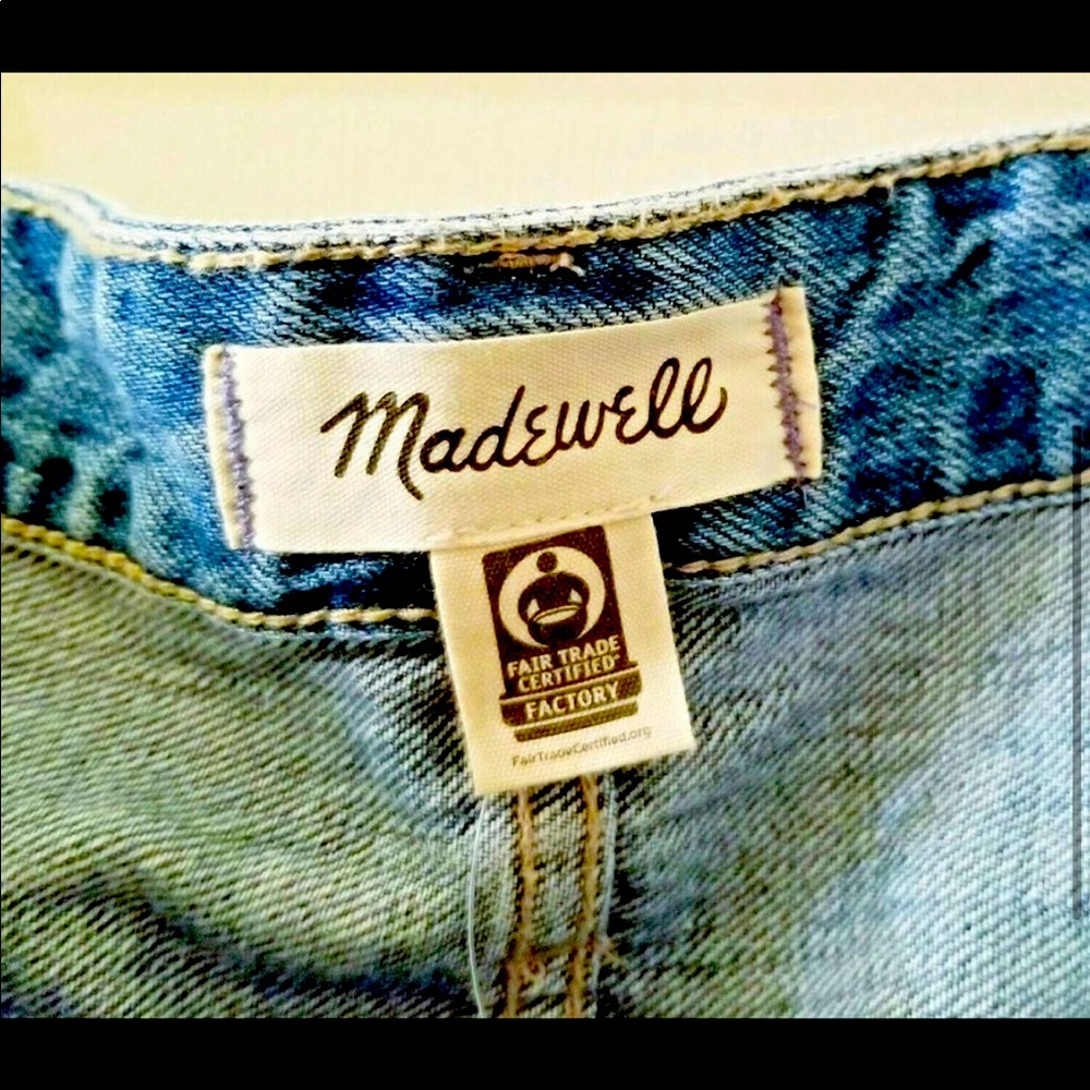 FINAL SALE! New Madewell perfect vintage jean 33 16 light wash ripped knees